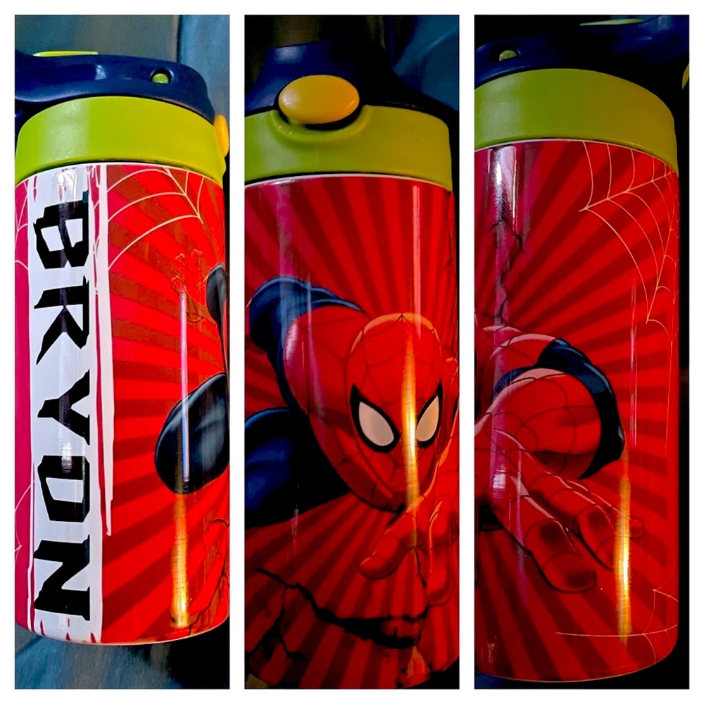 Spider-Man personalized 12oz flip top tumbler